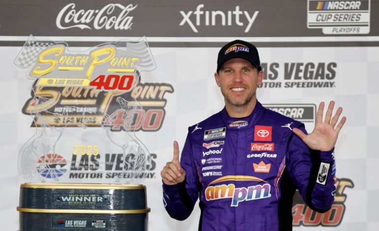  Emotional Hamlin shares painful memories after milestone NASCAR win